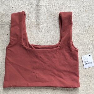 Free People FP Movement “don’t be square” square neck sports bra